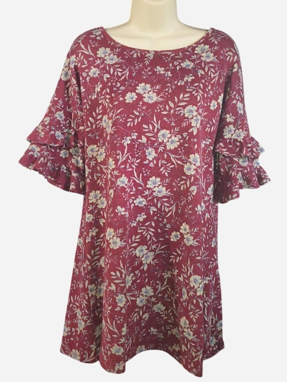 Speechless Rose Floral Ruffle Sleeve Mini Dress